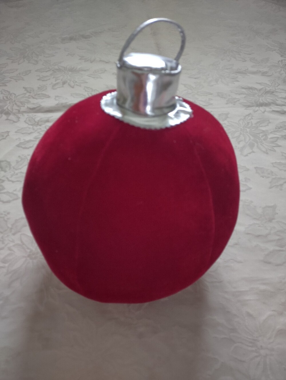 Red Velvet Jumbo Pillow Ornament Ball Shape